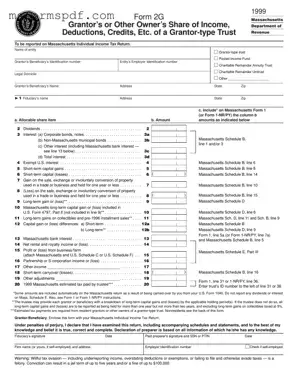 Free Massachusetts 2G Template in PDF