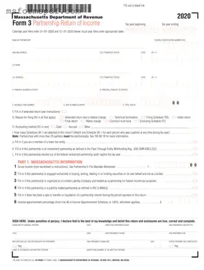 Free Massachusetts 3 Template in PDF
