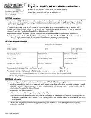 Free Massachusetts Aca 1202 Template in PDF