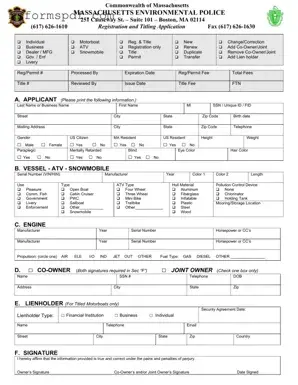 Free Massachusetts Titling Template in PDF